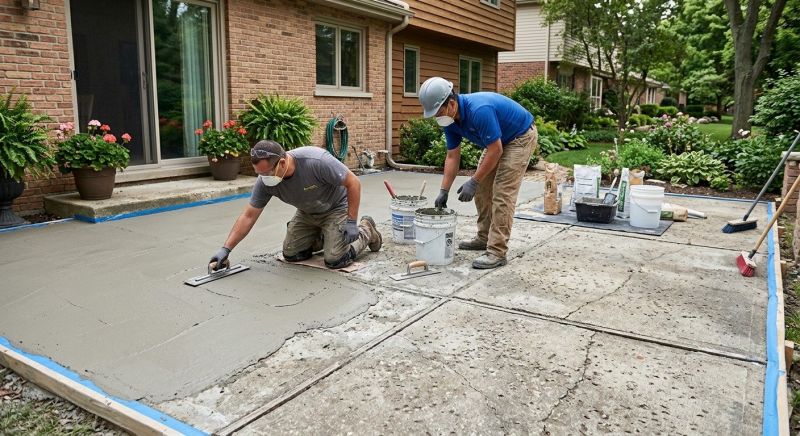 Concrete Pool Deck Resurfacing in Des Moines, IA