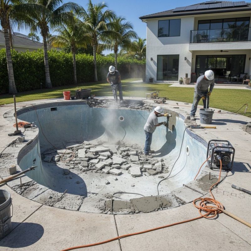 Local Concrete Pool Deck Repair pros at work